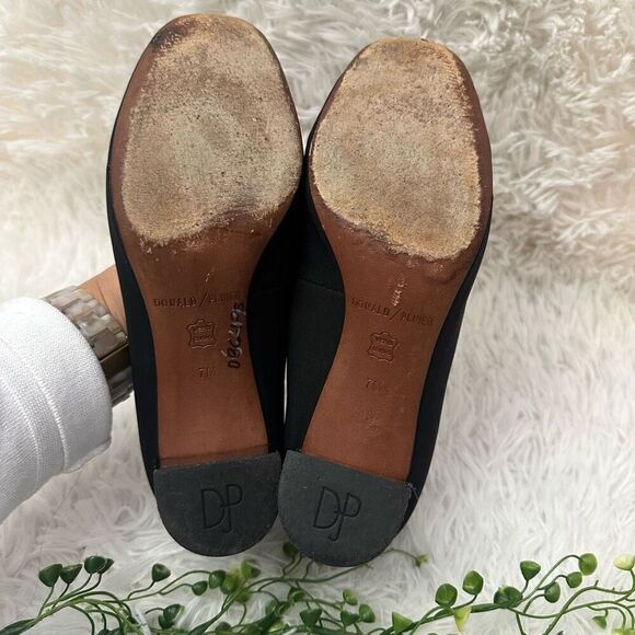 Donald J Pliner Black Stretchy Neoprene Square Toe Low Heel Pumps sz 7M - Picture 8 of 10